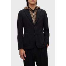 Boss Içi Monogram Desenli Slim Fit Kapüşonlu Ceket Erkek Ceket 50489497 001