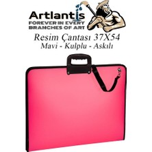 Artlantis Resim Çantası Fermuarlı Kulplu 37X54 cm 1 Adet Teknik Resim Dosya Çantası 35X50 cm Askılı Proje Çantası Okul Sınıf