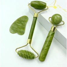 Jarke Gesicht ve Gua Sha Set Için Jade Rulo (Yurt Dışından)