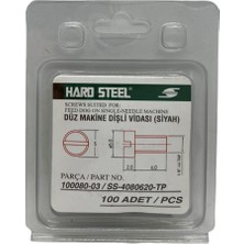 Hard Steel Düz Makine Dişli Vidası Siyah / 100080-003 100ADET