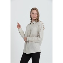 Rocqerx R-3935 Ayaklı Yaka Tek Cepli Uzun Kol Gömlek
