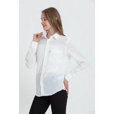 Rocqerx R-3935 Ayaklı Yaka Tek Cepli Uzun Kol Gömlek
