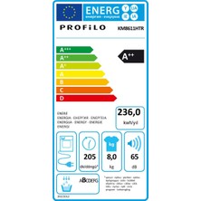 Profilo KM8611HTR A++ 8 kg Isı Pompalı Çamaşır Kurutma Makinesi