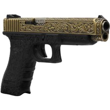 We Glock 34 Ivory Gravürlü LED Kutulu  Airsoft Tabanca