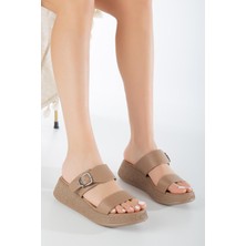 Munshoes Taş  Deri Kadın Terlik