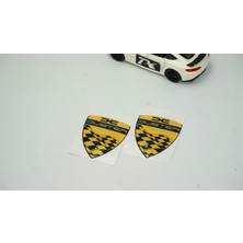 Dk Dacia Duster Kelebek Cam Damla Desen Sarı Logo Arma Seti