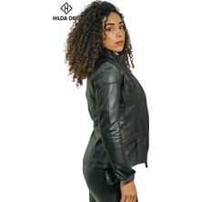 Hilda Deri Melda  Deri Klasik Spor Kadın Ceket