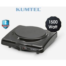 Kumtel LX-7115 Ayarlanabilir Termostatlı Tekli Elektrikli Ocak - Siyah