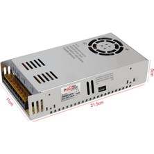 Hightek Adaptör 24V 20A Metal Kasa Fanlı Hıghtek HT-1213