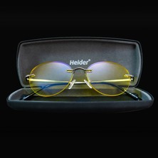 Heider Hbx Anti-Glare Gece/gündüz Gözlüğü - Mavi Işık Korumalı- 6 Özel Filtreli - Titanium- Yeni