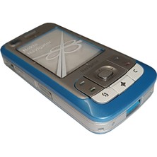 Nokia 6110N Full Kasa Kapak Tuş Takımı 6110N Uyumlu Mavi Renk Orta Kasa Ön Kapak Arka Kapak