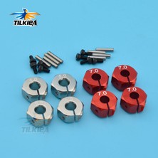 Love More Kaya Paletli 4 Adet 12MM Alüminyum Jant Altıgen Hub Adaptör Kalınlığı 6.0mm/7.0mm Vidalı Aks Pimleri Hsp Rc Kaya Paletli Kamyon (Yurt Dışından)