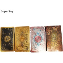 Love More Supertoy Tarot Kartı Seti Hediye Kutusu Lüks Altın Yaprak Kartı Sıcak Damga Pvc Su Geçirmez (Yurt Dışından)