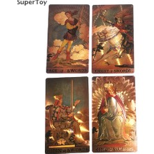 Love More Supertoy Tarot Kartı Seti Hediye Kutusu Lüks Altın Yaprak Kartı Sıcak Damga Pvc Su Geçirmez (Yurt Dışından)