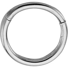 Altın Köşe Sade Altın Halka Piercing 14 Ayar Beyaz