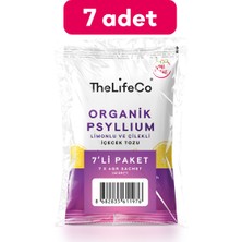 TheLifeCo Organik Psyllium - Limonlu ve Çilekli Karnıyarık Otu İçecek Tozu 6g x 7 Adet Şase