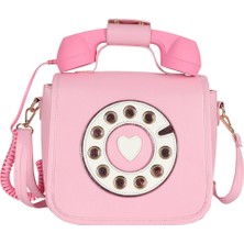 Baoblaze Telefon Şeklindeki Çapraz Bag Komik Alışveriş Omuz Çantası Çanta Pembesi (Yurt Dışından)