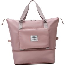Baoblaze Seyahat Duffel Bag Su Geçirmez Alışveriş Çantası Tote Bagaj Yetişkinleri Pembe (Yurt Dışından)