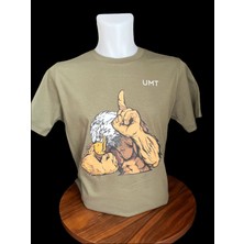 100 % Pamuk O Yaka Erkek T-Shirt Tekstil Üzerine Doğrudan Baskı ile