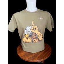 100 % Pamuk O Yaka Erkek T-Shirt Tekstil Üzerine Doğrudan Baskı ile