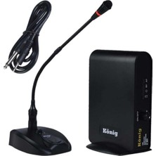 König K-301 Uhf Tek Kanal Kürsü Mikrofonu UHF Bağlantı ile Yüksek Ses Kalitesi Sağlar