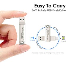 Microdrive 256GB.128GB.64GB.Type-C ve Usb 3.0 Hızlı Sağlam USB Flash Bellek Otg Çift Giriş Orjinal Metal