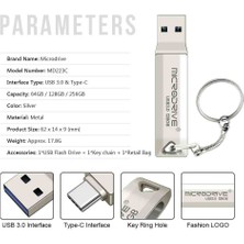 Microdrive 256GB.128GB.64GB. Type-C To USB 3.0 Hızlı Sağlam USB Flash Bellek Otg Çift Giriş Orjinal