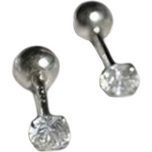 Cynthia Stud Yıldönümü Için Zirkon 5mm Için Küpe (Yurt Dışından)