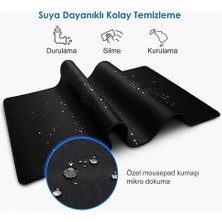 Mezigarc Baskısız Silinebilir Kumaş 70CMX30CM Siyah Uzun Klavye Fare Altlık Kaydırmaz Mousepad Hassas Dikişli Gaming Oyuncu