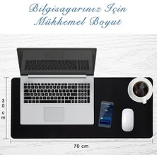 Mezigarc Baskısız Silinebilir Kumaş 70CMX30CM Siyah Uzun Klavye Fare Altlık Kaydırmaz Mousepad Hassas Dikişli Gaming Oyuncu