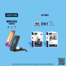 Hepu HP-W03 3in1 Kablosuz Hızlı Şarj Standı