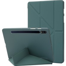 Yue Store Samsung Galaxy Tab S8 / S7 Için Deri Tablet Kasası (Koyu Yeşil) (Yurt Dışından)