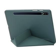 Yue Store Samsung Galaxy Tab S8 / S7 Için Deri Tablet Kasası (Koyu Yeşil) (Yurt Dışından)