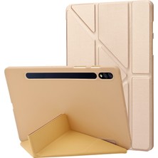 Yue Store Samsung Galaxy Tab S8 / S7 Için Deri Tablet Kasası (Altın) (Yurt Dışından)