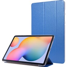 Yue Store Samsung Galaxy Tab S7 / T870 Için Ipek Doku Deri Kılıf (Blue) (Yurt Dışından)