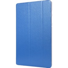 Yue Store Samsung Galaxy Tab S7 / T870 Için Ipek Doku Deri Kılıf (Blue) (Yurt Dışından)