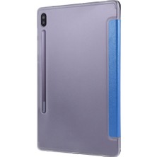 Yue Store Samsung Galaxy Tab S7 / T870 Için Ipek Doku Deri Kılıf (Blue) (Yurt Dışından)