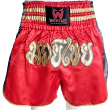 Whiteface Muay Thai Elite Şort (Kırmızı-Antrasit)