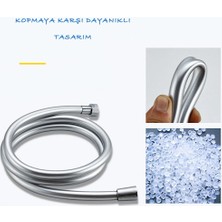 Mezigarc Pvc Kopmaz Armatürü ve Duş Başlığı Için Spiral Hortum 150 cm  Güçlü, Dayanıklı Duş Hortumu