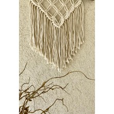 Floral Macrame Design  FLR202326071 Baklava Dilimli Küçük Makrome Duvar Dekoru