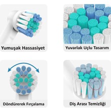 Mezigarc 12 Adet  Şarjlı Diş Fırçaları Uyumlu Yedek Fırça Başlığı  Ağız Bakım Seti Yedek Şarjlı Diş Fırçası Başlığı