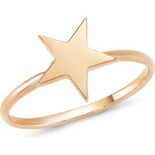 Gümüşcüm Yıldız Rose Kapalama Bayan Gümüş Yüzük