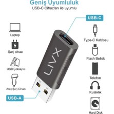 Livx Type C To USB 3.0 Çevirici Dönüştürücü Otg Adaptör Lva-Otgcf 2 Adet