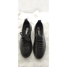 Çiğdem Kundura Çiğdem Siyah Deri Kalın Taban Spor Ayakkabı (Gso) - Siyah - 39 - ST02658-13507