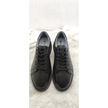 Çiğdem Kundura Çiğdem Siyah Gerçek Deri Kalın Taban Erkek Spor Ayakkabı (Hdy) - Siyah - 41 - ST02674-13606