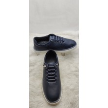 Çiğdem Kundura Çiğdem Gerçek Deri Lacivert Lastik Bağlı Erkek Ayakkabı (Gos 1071 ) - Lacivert - 41 - ST02621-13291