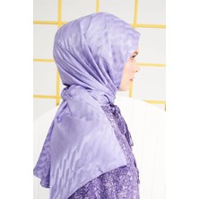 Madame Polo Ipeksi Jakar Italyan Şal Origami Desen - Violet