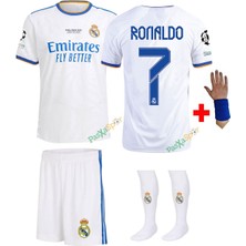 Pasxaspor 2022 Şampiyonlar Ligi Finali Real Madrid Ronaldo Çocuk Forması Şort Çorap Bileklik Hediyeli