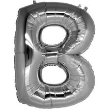 Benim Marifetlerim B Harfi Gümüş Folyo Balon 40 Inch 90 cm