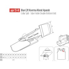 Apr Apere Biye Çift Kıvırma Klorat(Etek) Apara 28X7MM / Apr 13-R